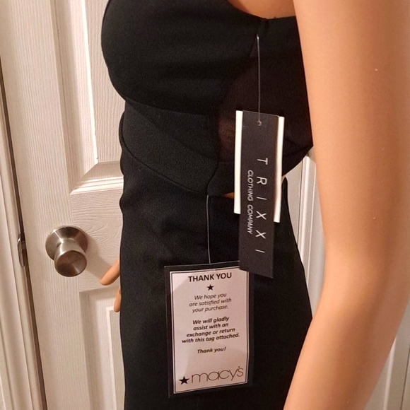 NWT Trixxi Black Cocktail / Prom/ Graduation Dress with Peek-a-Boo Mesh Back - Picture 8 of 12